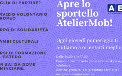 AtelierMob: lo sportello per orientare i giovani alla mobilità europea